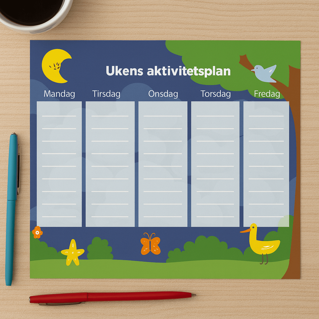 ukens aktivitetsplan
